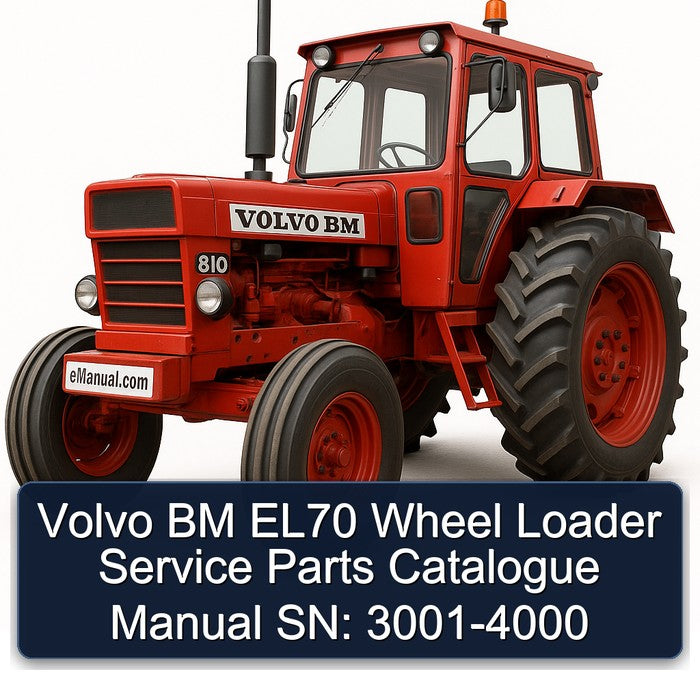Volvo BM EL70 Wheel Loader Service Parts Catalogue Manual SN: 3001-4000
