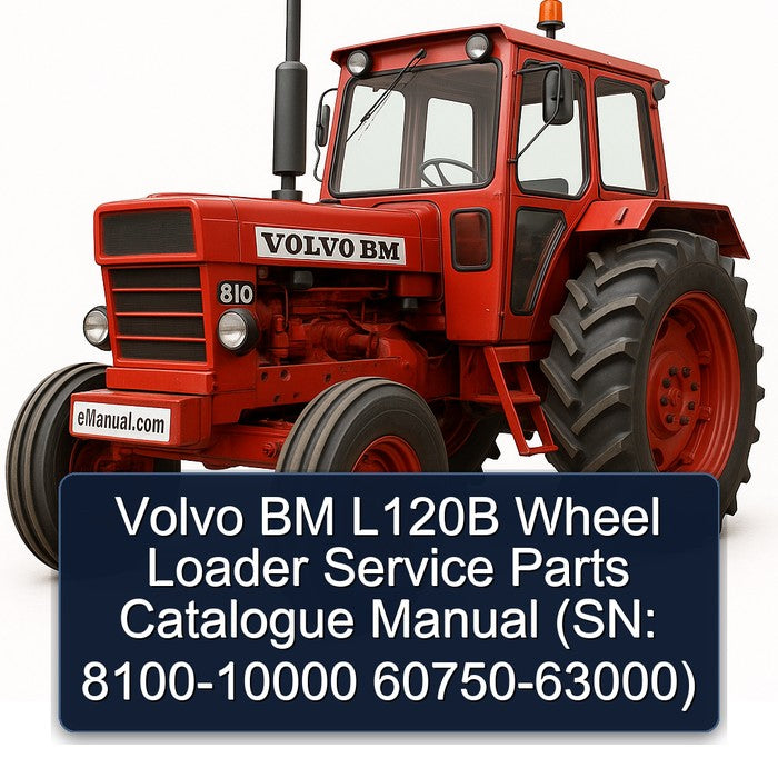 Volvo BM L120B Wheel Loader Service Parts Catalogue Manual (SN: 8100-10000 60750-63000)