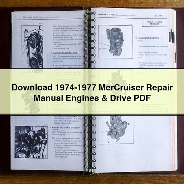 Manual de reparación de motores y transmisión MerCruiser 1974-1977