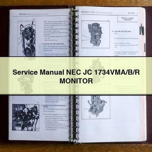 Service Manual NEC JC 1734VMA/B/R MONITOR PDF Download