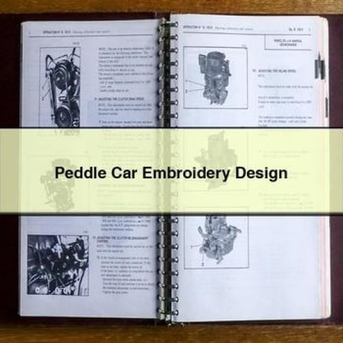 Peddle Car Embroidery Design