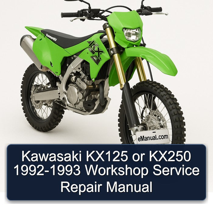 Kawasaki KX125 or KX250 1992-1993 Workshop Service Repair Manual