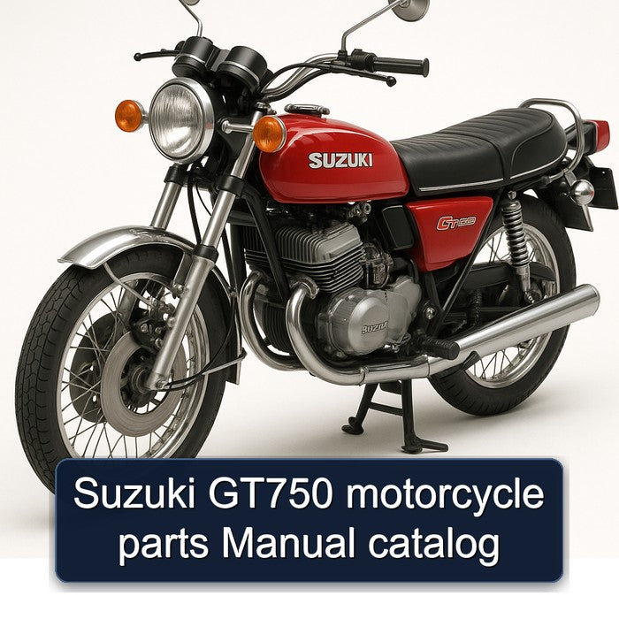 Suzuki GT750 motorcycle parts Manual catalog