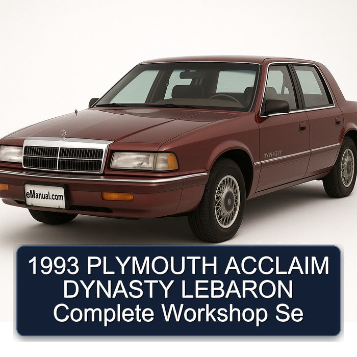 1993 PLYMOUTH ACCLAIM DYNASTY LEBARON Complete Workshop Se