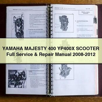 Yamaha MAJESTY 400 YP400X Scooter Komplettes Service- und Reparaturhandbuch 2008-2012