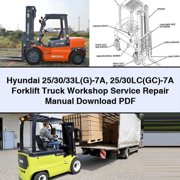 Hyundai 25/30/33L(G)-7A 25/30LC(GC)-7A Forklift Workshop Service Repair Manual
