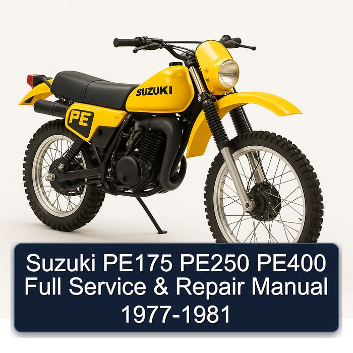 Suzuki PE175 PE250 PE400 Full Service & Repair Manual 1977-1981