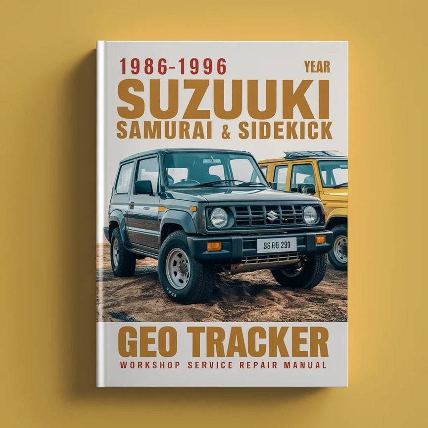 Manual de reparación y servicio del taller Suzuki SAMURAI y SIDEKICK GEO TRACKER 1986-1996