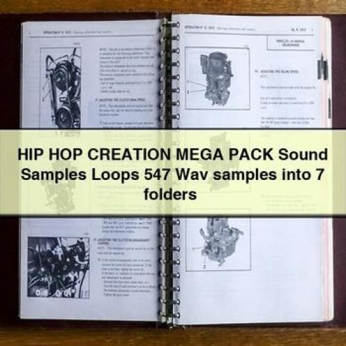 HIP HOP CREATION Mega PACK Sound Samples Loops 547 Wav samples into 7 folders