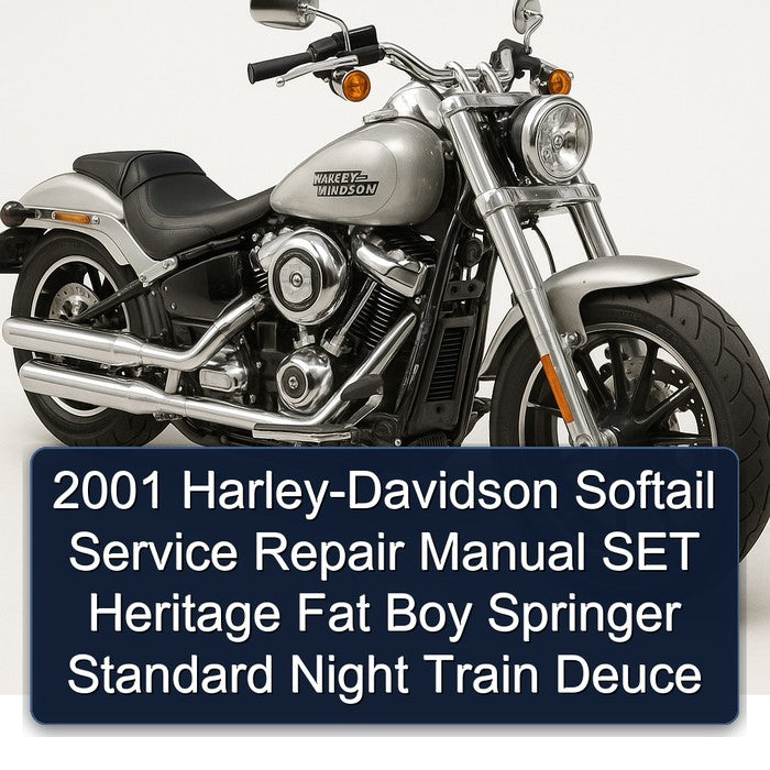 2001 Harley-Davidson Softail Service Repair Manual SET Heritage Fat Boy Springer Standard Night Train Deuce