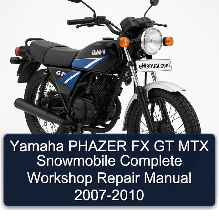 Yamaha PHAZER FX GT MTX Snowmobile Complete Workshop Repair Manual 2007-2010