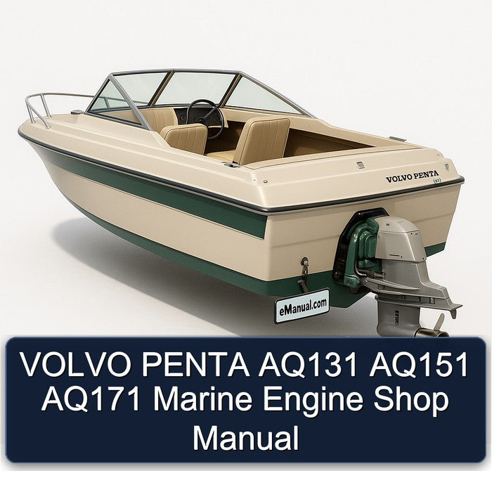 VOLVO PENTA AQ131 AQ151 AQ171 Marine Engine Shop Manual