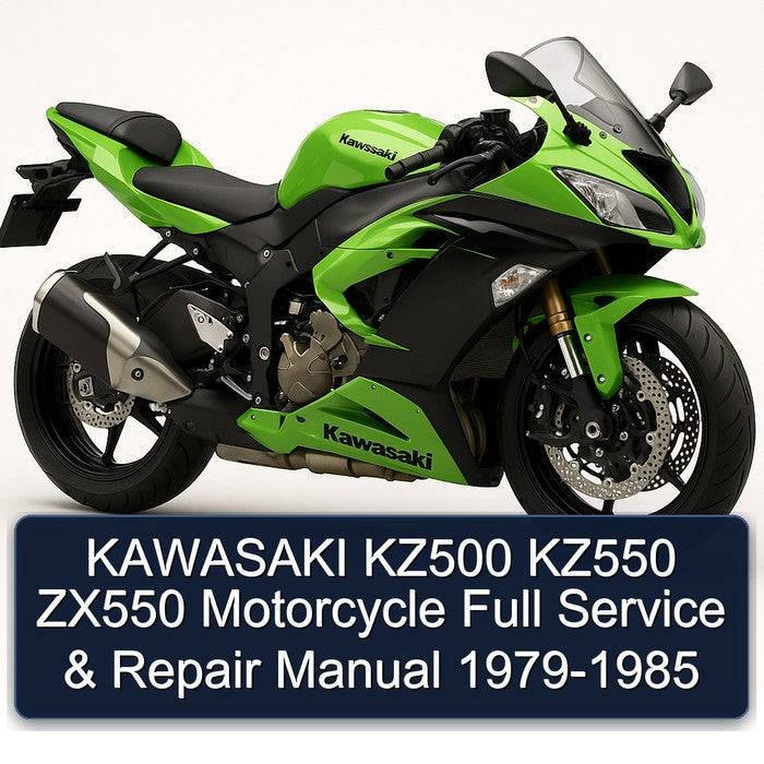 KAWASAKI KZ500 KZ550 ZX550 Motorcycle Full Service & Repair Manual 1979-1985