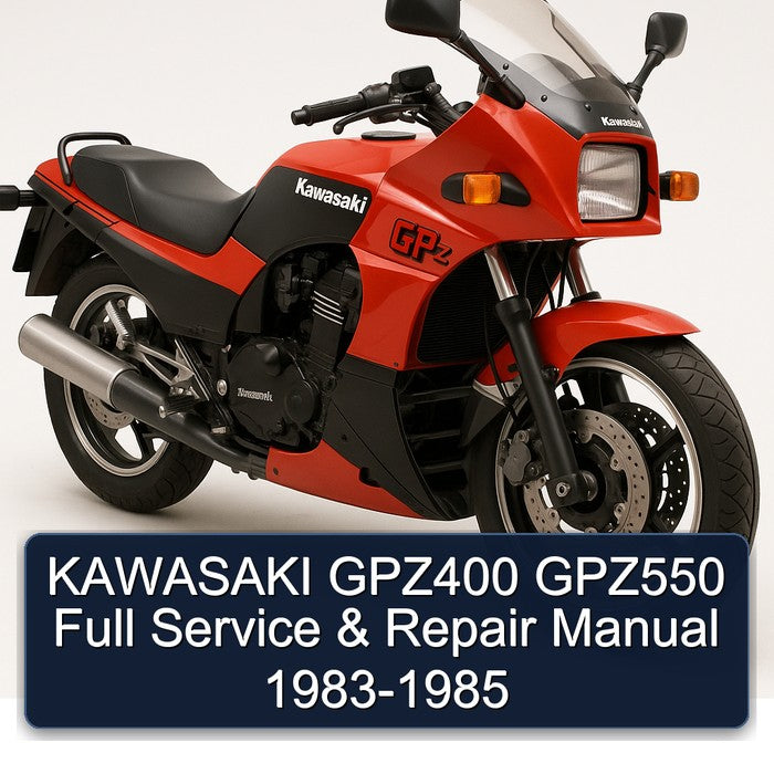 KAWASAKI GPZ400 GPZ550 Full Service & Repair Manual 1983-1985