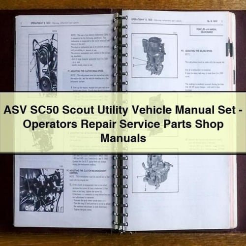 ASV SC50 Scout Utility Vehicle Manual Set - Operators Repair Service Parts Shop Manuals PDF Download