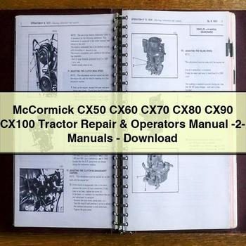 McCormick CX50 CX60 CX70 CX80 CX90 CX100 Tractor Repair & Operators Manual -2- Manuals-PDF