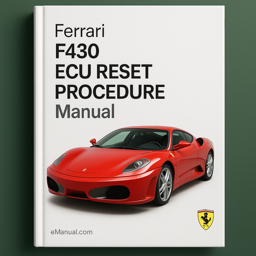 Ferrari F430 ECU RESET Guide Manual PROCEDURE Manual