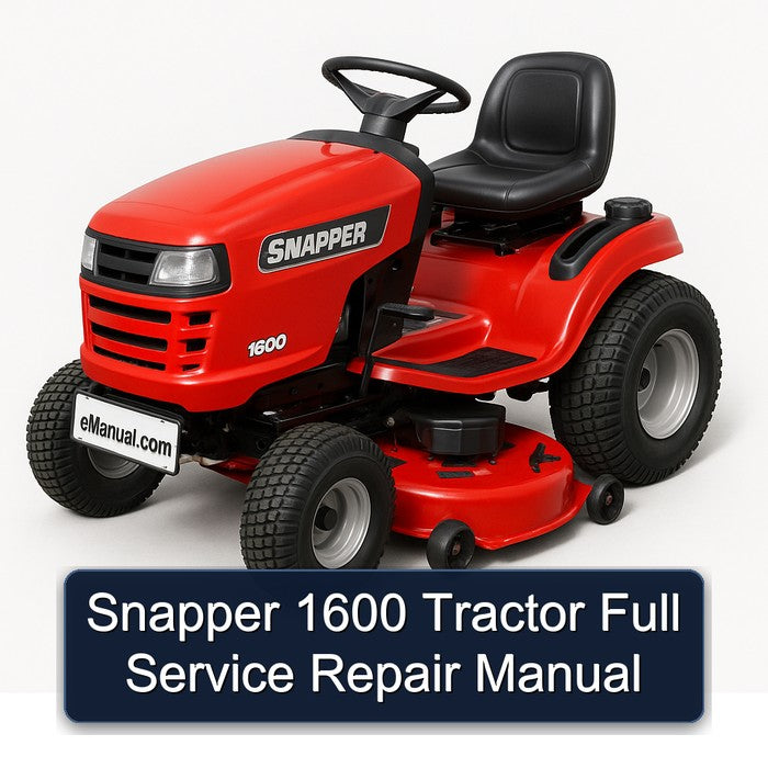 Snapper 1600 Tractor Full Service Repair Manual