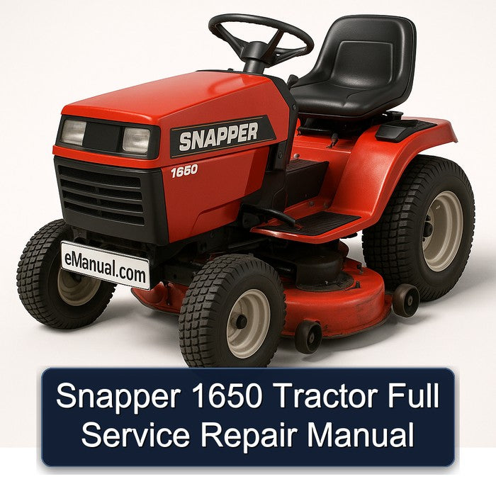 Snapper 1650 Tractor Full Service Repair Manual