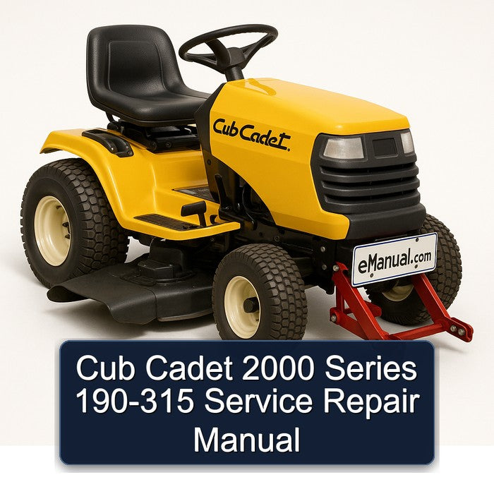 Cub Cadet 2000 Series 190-315 Service Repair Manual