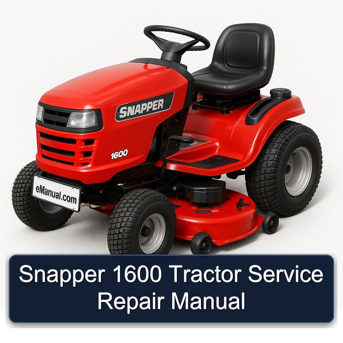 Snapper 1600 Tractor Service Repair Manual