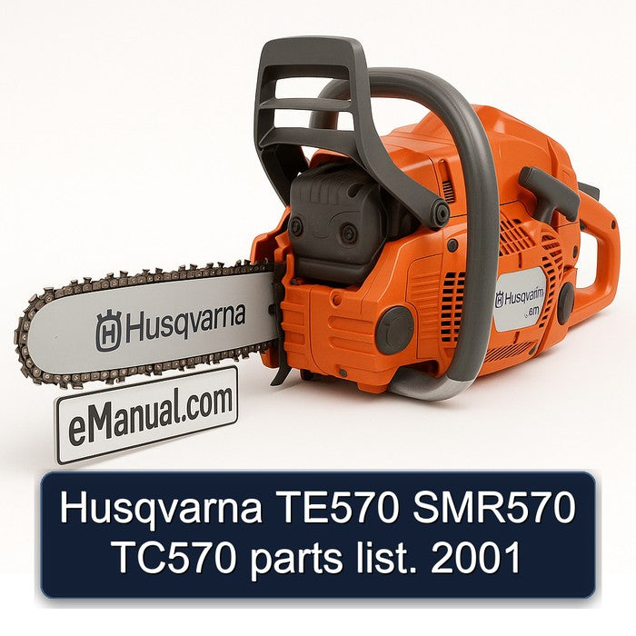 Husqvarna TE570 SMR570 TC570 parts list. 2001