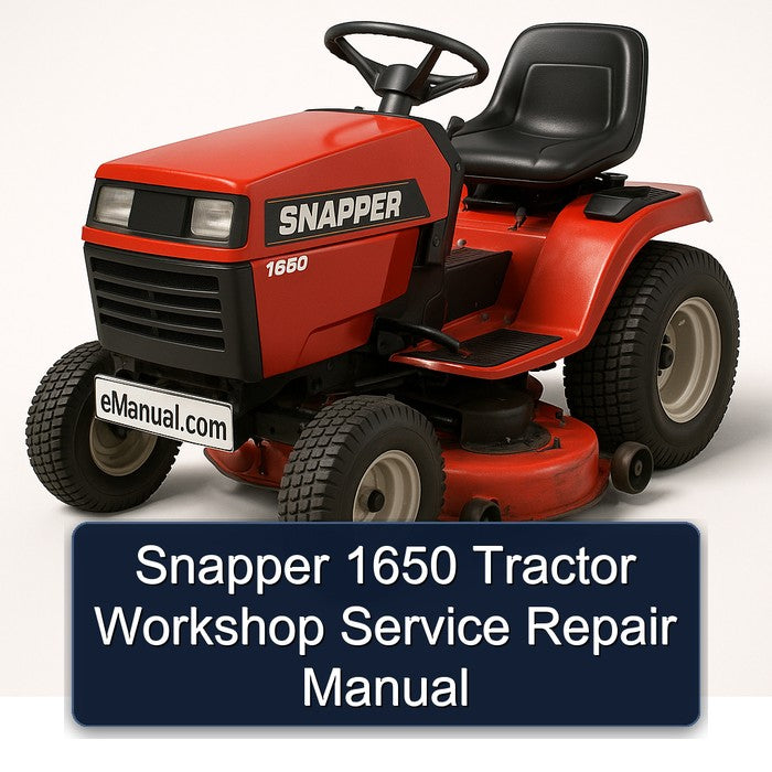 Snapper 1650 Tractor Workshop Service Repair Manual