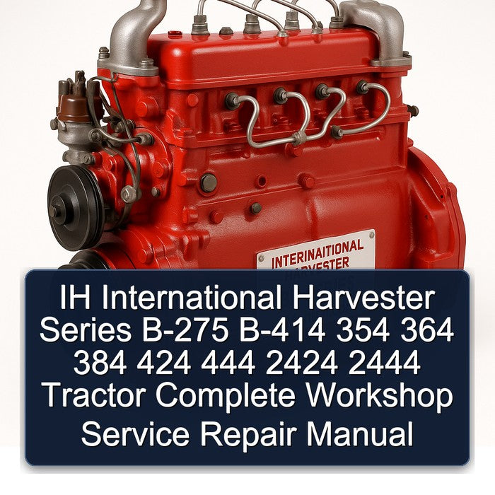 IH International Harvester Series B-275 B-414 354 364 384 424 444 2424 2444 Tractor Complete Workshop Service Repair Manual