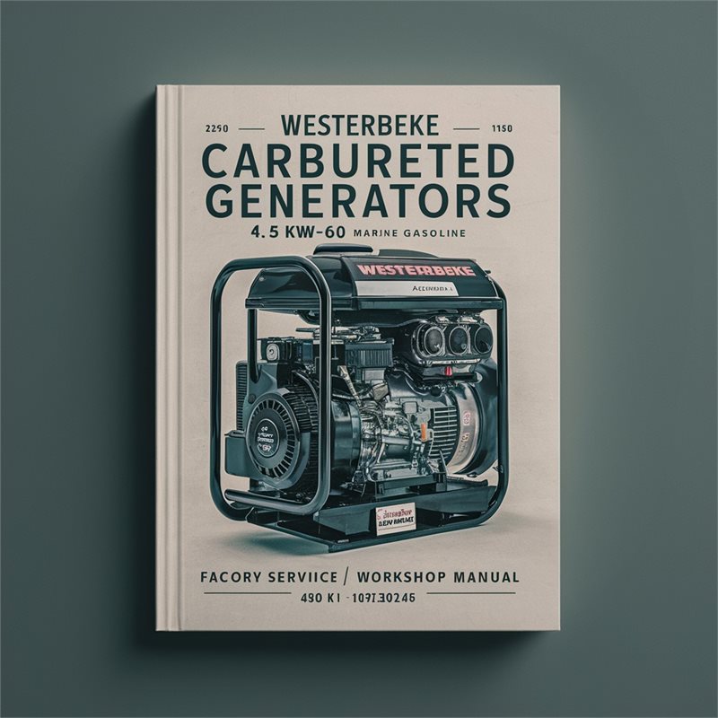Westerbeke Carbureted Gasoline Generators 4.5 KW BCG-60 Hz Marine / Service Repair Workshop Manual PDF
