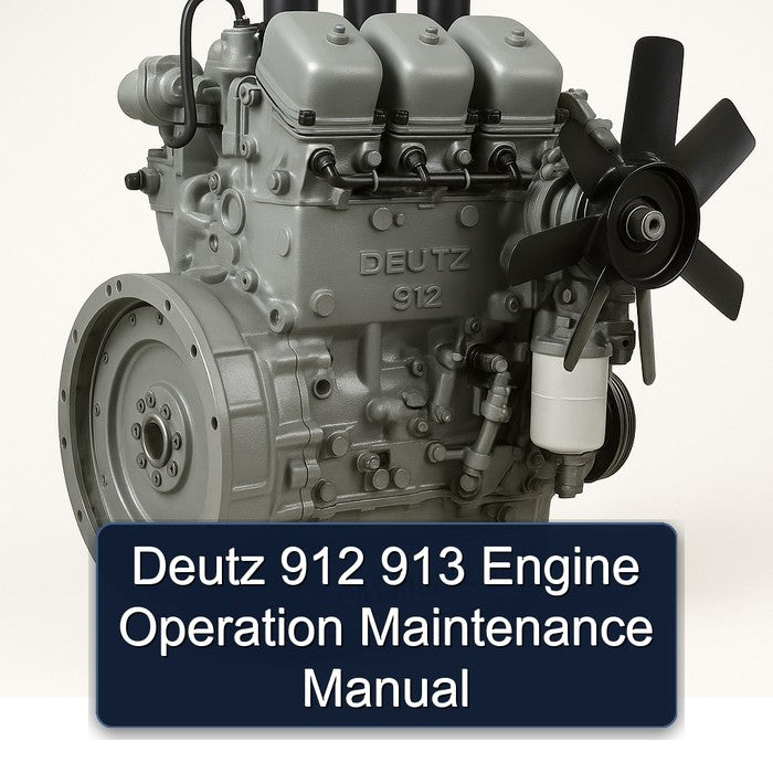Deutz 912 913 Engine Operation Maintenance Manual