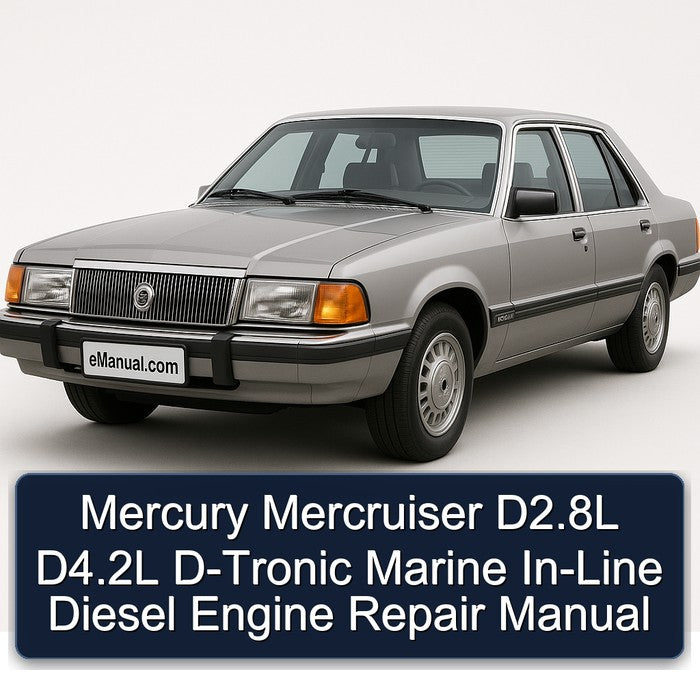 Mercury Mercruiser D2.8L D4.2L D-Tronic Marine In-Line Diesel Engine Repair Manual