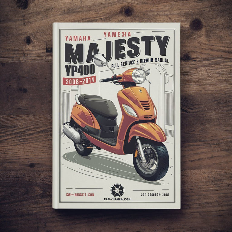 Yamaha Majesty YP400 Scooter 2008-2014 Vollständiges Service- und Reparaturhandbuch