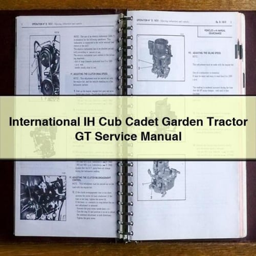 International IH Cub Cadet Garden Tractor GT Service Manual PDF Download