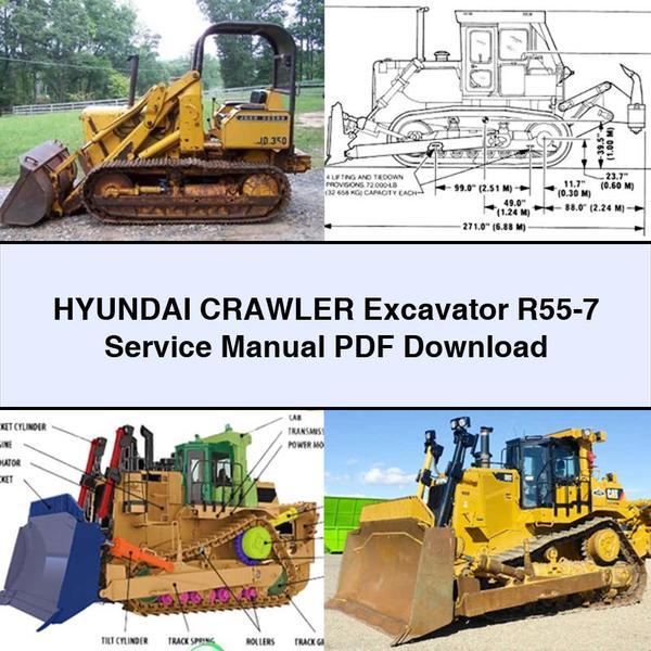 Hyundai Crawler Excavator R55-7 Service Repair Manual