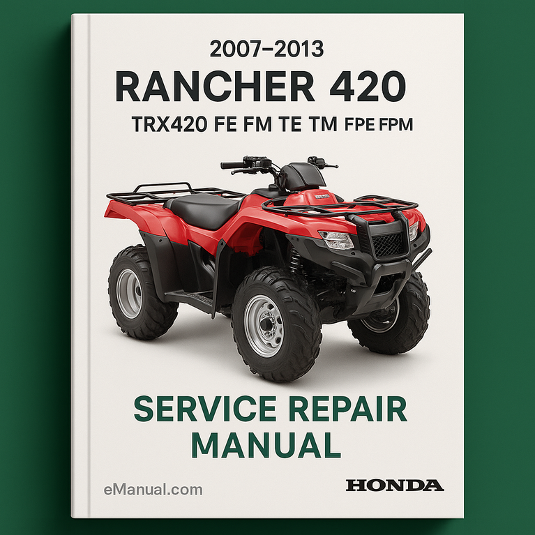 2007-2013 Rancher 420 (TRX420 FE FM TE TM FPE FPM) Service-Reparaturhandbuch (sehr detaillierte FSM-Vorschau)