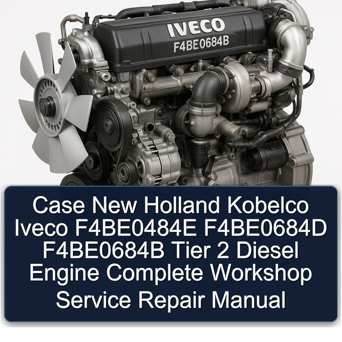 Case New Holland Kobelco Iveco F4BE0484E F4BE0684D F4BE0684B Tier 2 Diesel Engine Complete Workshop Service Repair Manual