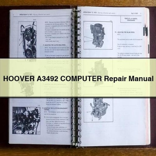 HOOVER A3492 COMPUTER Repair Manual PDF Download