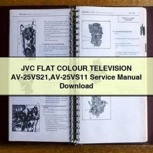 JVC FLAT COLOUR TELEVISION AV-25VS21 AV-25VS11 Service Manual Download PDF