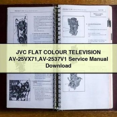 JVC FLAT COLOUR TELEVISION AV-25VX71 AV-2537V1 Service Manual Download PDF