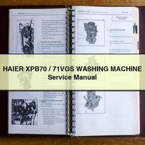 HAIER XPB70 / 71VGS WASHING MACHINE Service Manual PDF Download