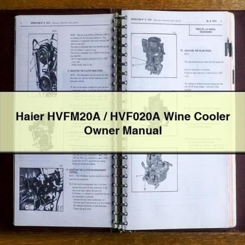 Haier HVFM20A / HVF020A Wine Cooler Owner Manual PDF Download