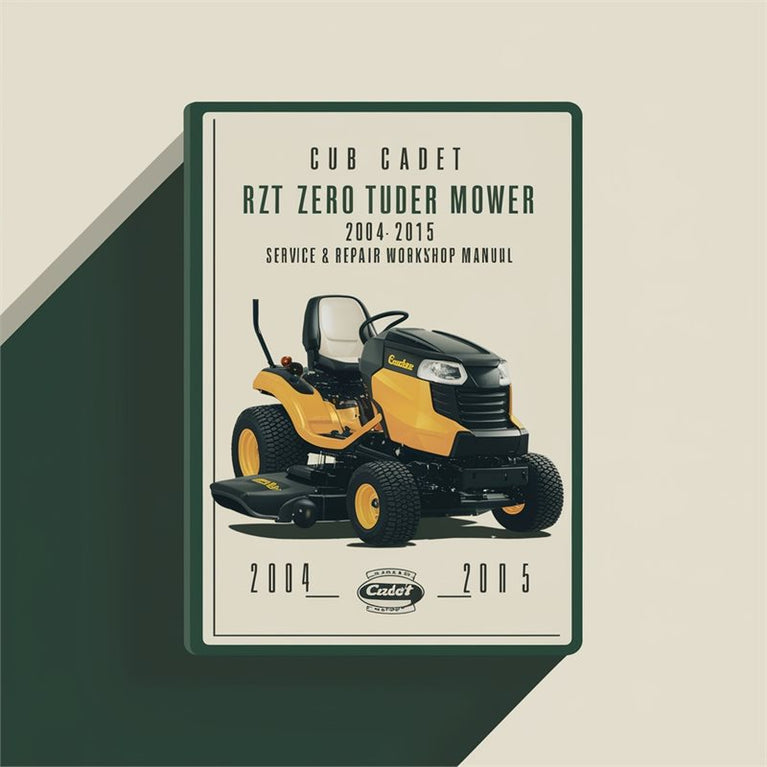 Cub Cadet RZT Zero Turn Rider Mower 2004-2015 Service & Repair Workshop Manual PDF