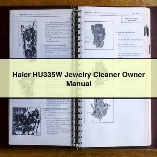 Haier HU335W Jewelry Cleaner Owner Manual PDF Download