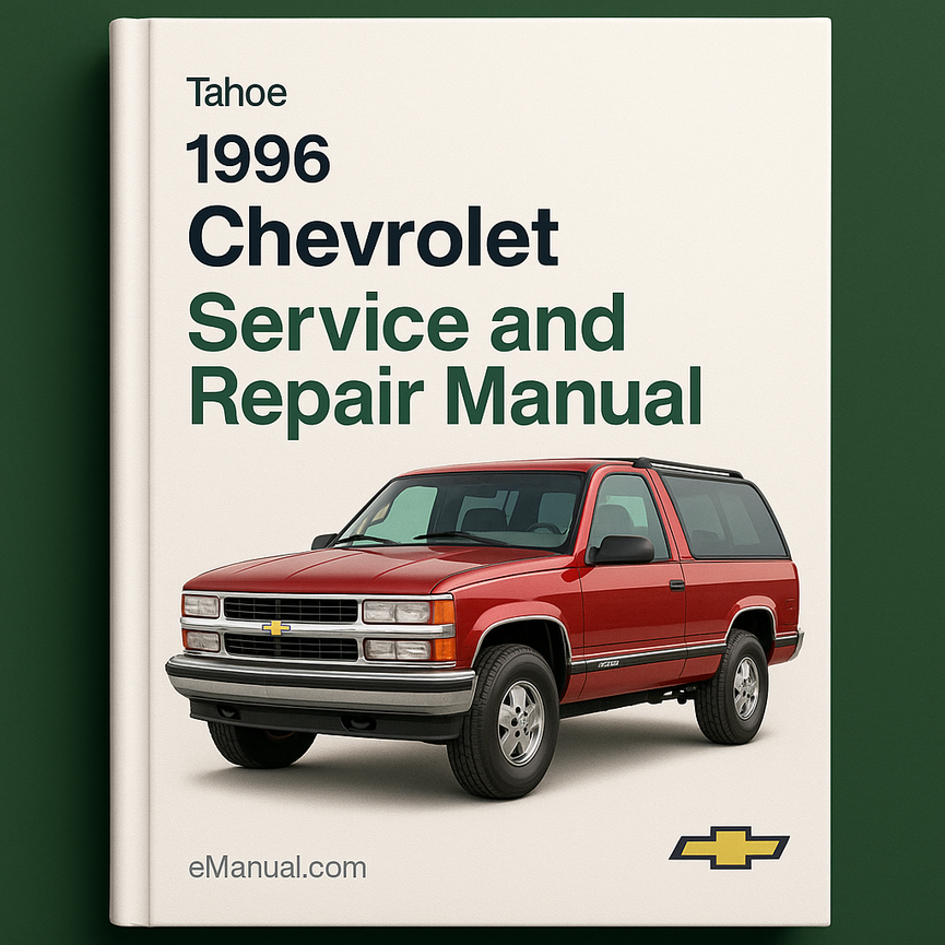 Manual de servicio y reparación de Chevrolet Tahoe 1996
