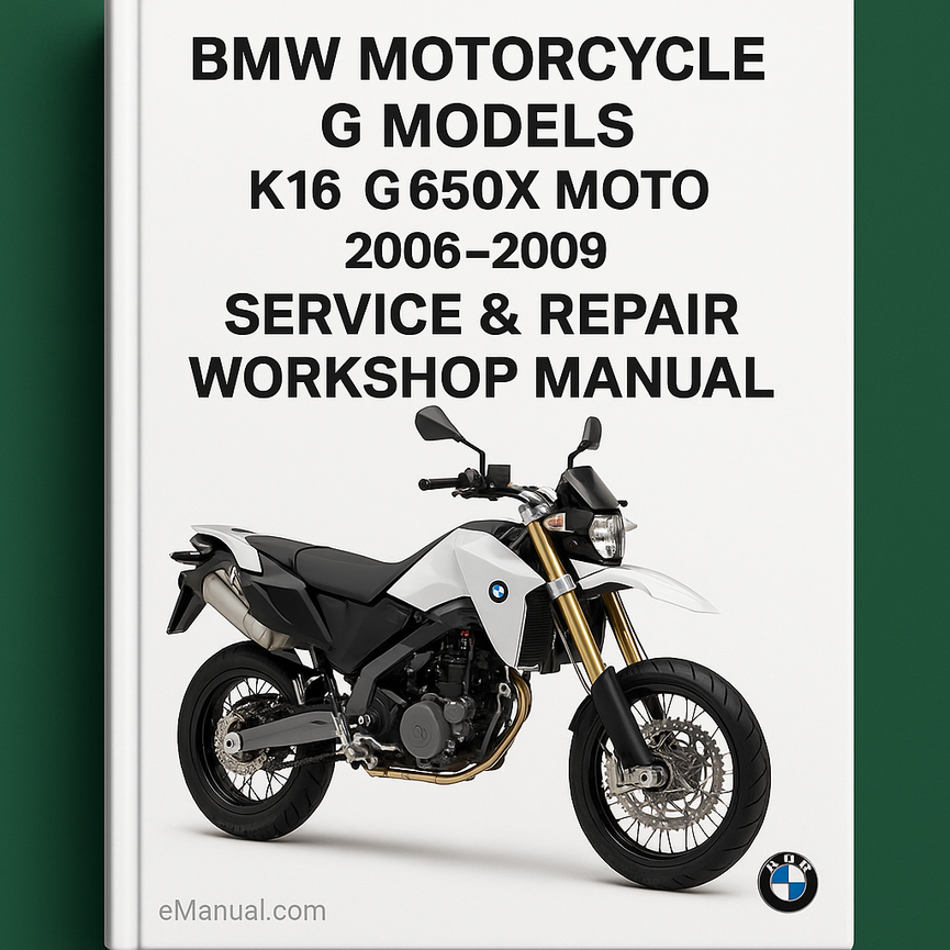 Manual de taller y reparación de motocicletas BMW modelos G K16 G650X Moto 2006-2009