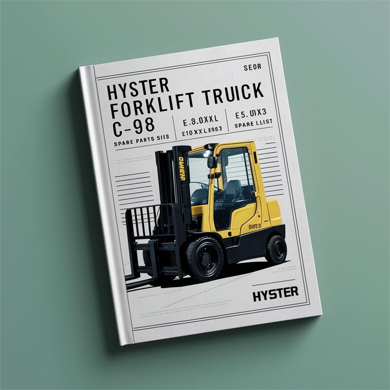 Hyster Forklift Truck C098 Series: E3.50xl E4.00xl E5.00xl E5.50xl Spare Parts Catalog