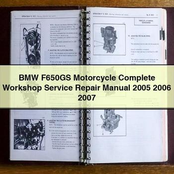 Manual completo de reparación y servicio de taller de la motocicleta BMW F650GS 2005 2006 2007