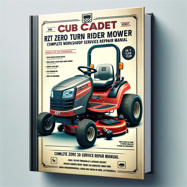 Cub Cadet RZT Series Zero Turn Rider Mower Complete Workshop Service Repair Manual PDF