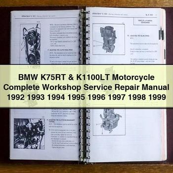 Manual completo de reparación y servicio de taller de motocicletas BMW K75RT y K1100LT 1992 1993 1994 1995 1996 1997 1998 1999