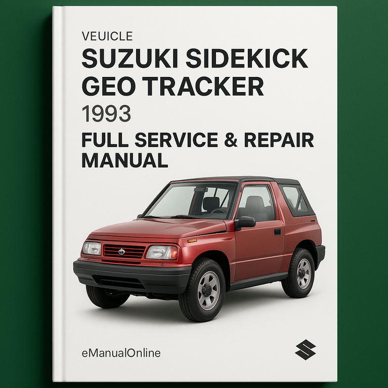 Manual de reparación y servicio completo del Suzuki Sidekick Geo Tracker 1993